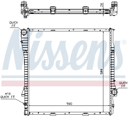 Радиатор охлаждения Nissens 60788A