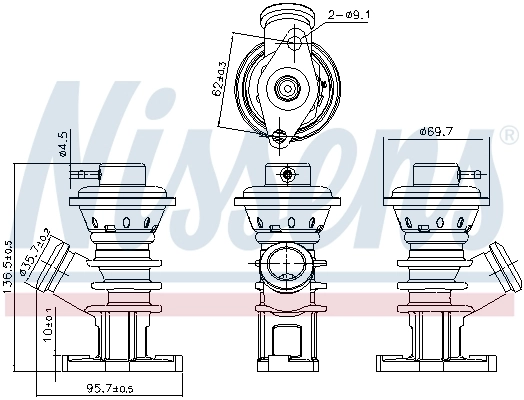 98191 Nissens Клапан рециркуляции отработавших газов EGR