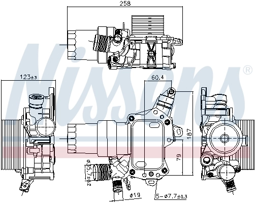  Корпус масляного фильтра Polcar 60X2L82