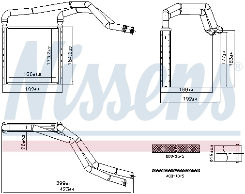 Радиатор отопителя Nissens NIS707298
