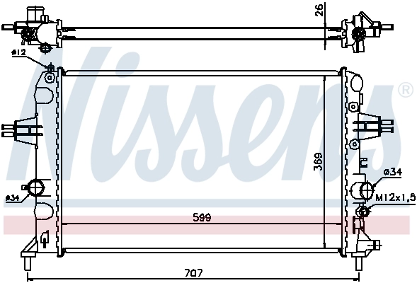 Радиатор 630704 Nissens