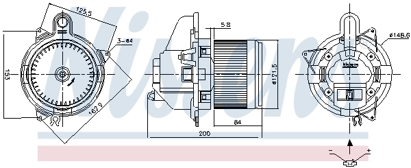 Моторчик печки Nissens 87501