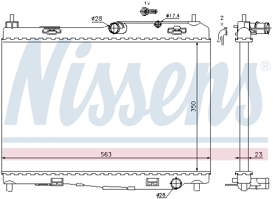 Радиатор охлаждения Nissens 69235