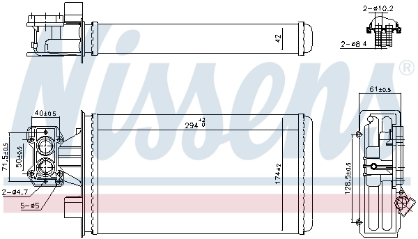 Радиатор отопителя Nissens NIS707207