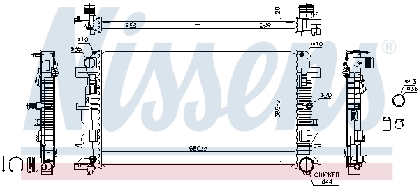 Радиатор охлаждения Nissens 67156A