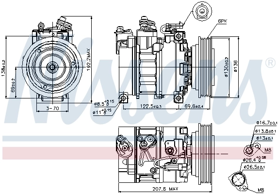Компрессор кондиционера 89094 Nissens