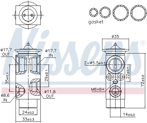Клапан TRV, кондиционера Nissens NIS999329