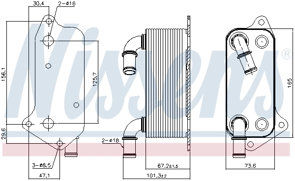 Радиатор АКПП Nissens 90791