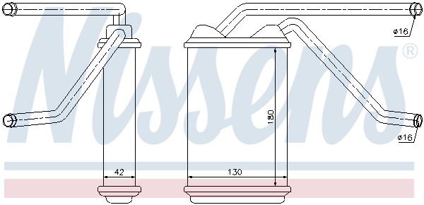 Радиатор отопителя Nissens 76511