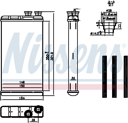 Радиатор отопителя Nissens 727210
