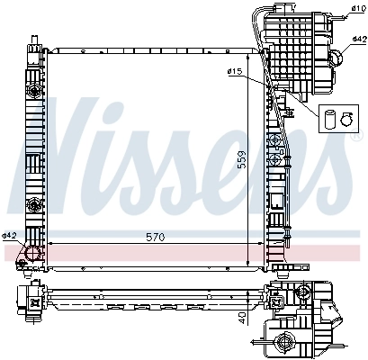 Радиатор охлаждения Nissens 62561A
