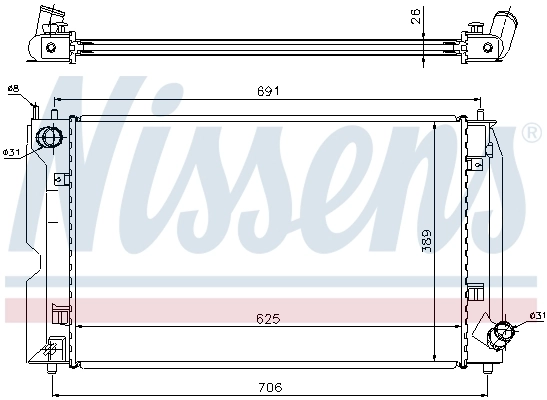Радиатор охлаждения Nissens 64679A