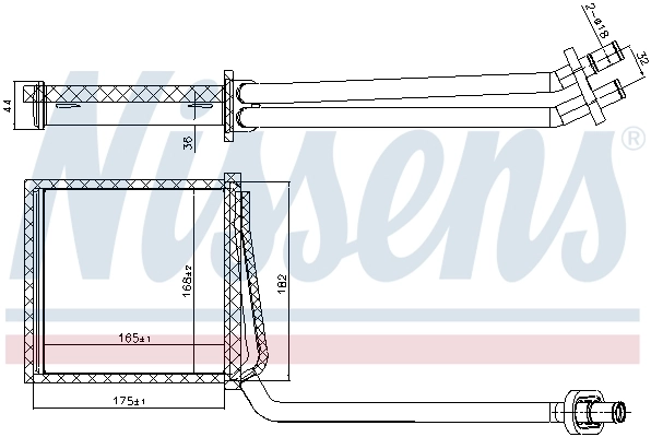 Радиатор отопителя Nissens 707217