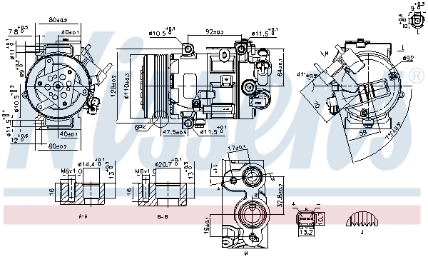 Купить Компрессор кондиционера Пежо 308 I 4A, 4C