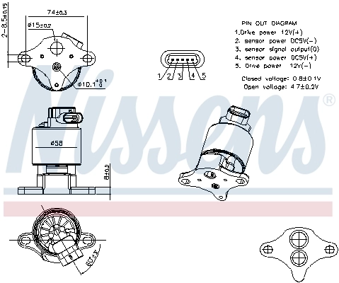 Купить EV053 Magneti Marelli Клапан EGR системы рециркуляции отработавших газов