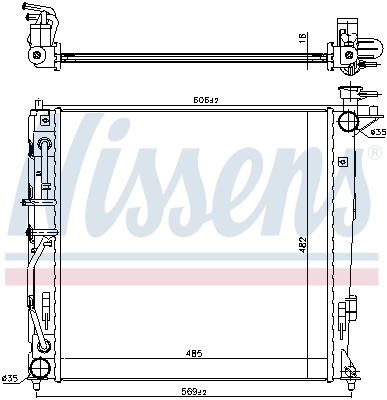 Радиатор охлаждения Nissens 675022