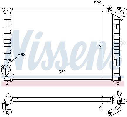 Радиатор охлаждения Nissens 69701A