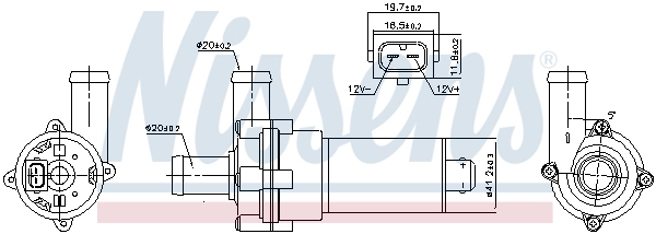 Дополнительная электро помпа Nissens 831054