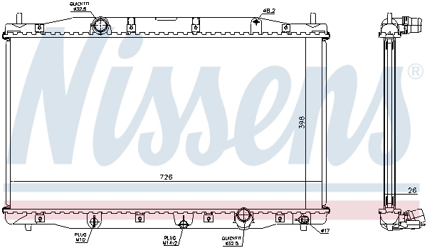 Радиатор 68092 Nissens