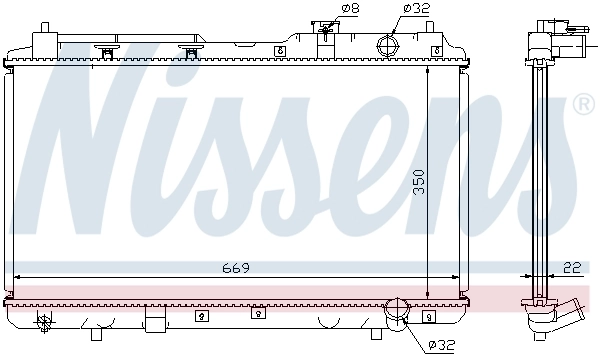 Радиатор 68101A Nissens