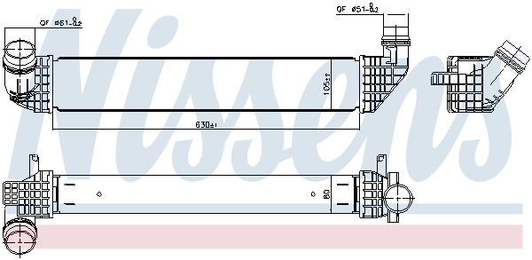 Радиатор интеркуллера Nissens 96200
