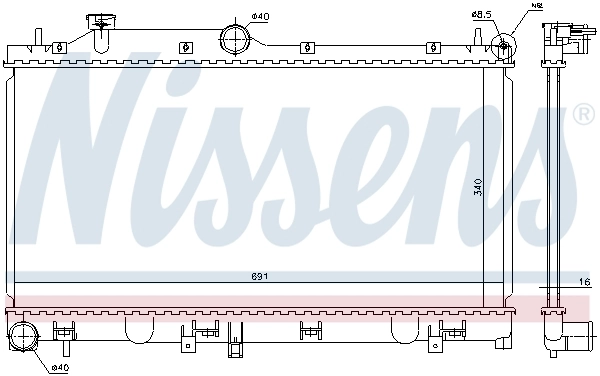 Радиатор 67717 Nissens