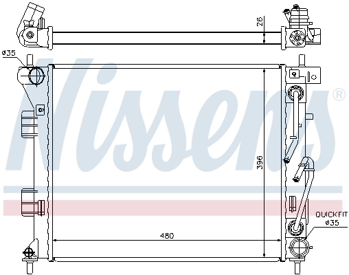 Радиатор охлаждения Nissens 67608
