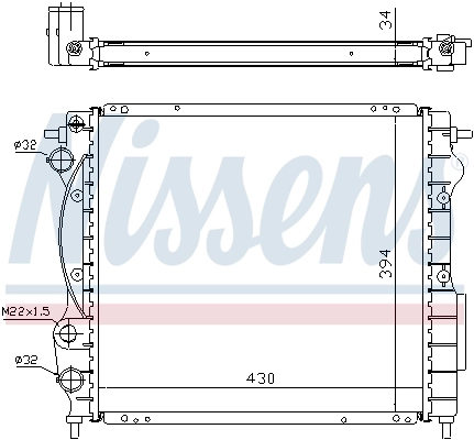 Радиатор 63968A Nissens