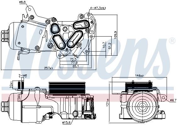  Корпус масляного фильтра Nissens 91124
