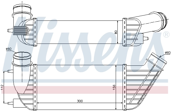 Радиатор интеркуллера Nissens 96609