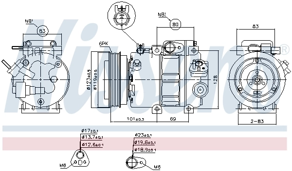 Компрессор кондиционера 89293 Nissens