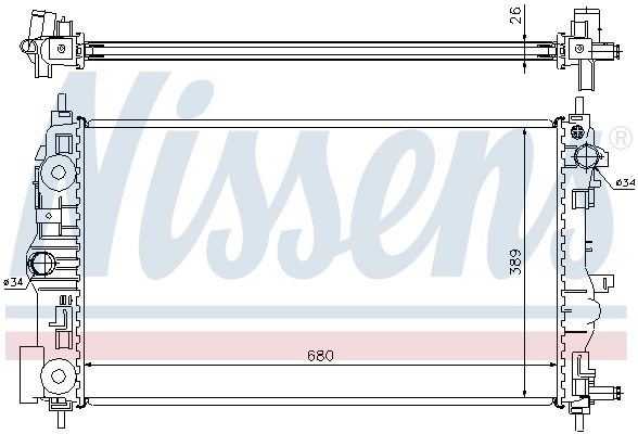 Радиатор 61676 Nissens