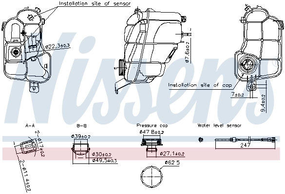 Tanque de expansão do sistema de esfriamento Ford Mondeo 4 CA2