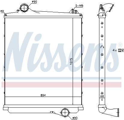 Интеркулер 97082 Nissens