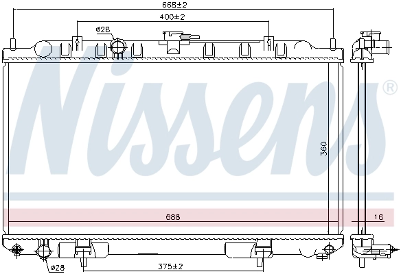Радиатор 68740 Nissens
