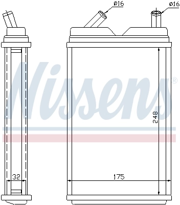 Радиатор отопителя Nissens 73624