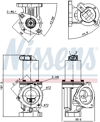 98167 Nissens Клапан рециркуляции отработавших газов EGR