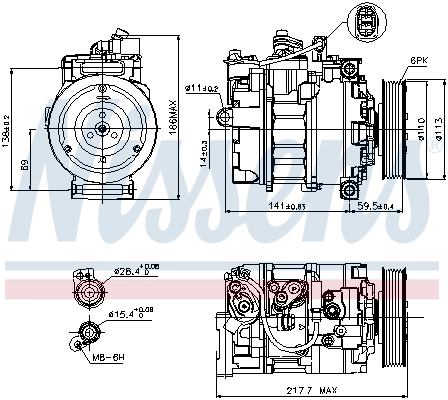 Компрессор системы кондиционирования Audi A4 B8 седан (8K2) (2007 - 2015) цена, от 304.13 USD