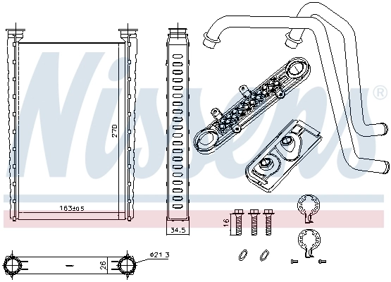 Радиатор отопителя Nissens 72054