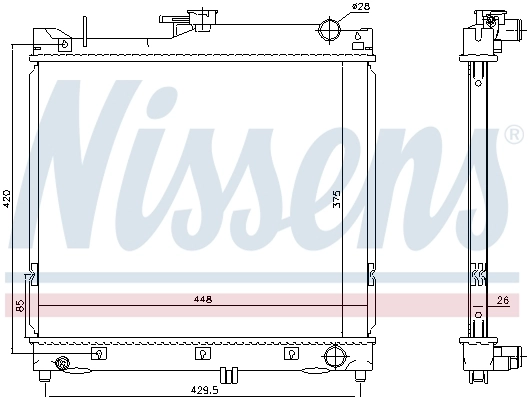 Радиатор 64162 Nissens