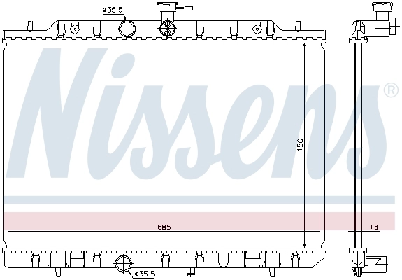 Радиатор 68724 Nissens