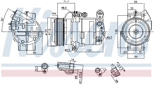 Насос кондиционера Nissan/Infiniti 92600EA20A