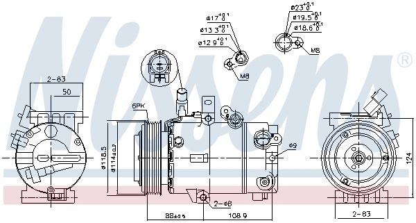 Насос кондиционера Nissens 890242