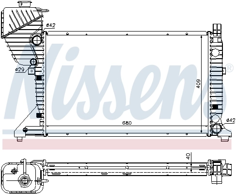 Радиатор охлаждения Nissens 62519A