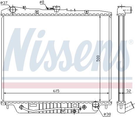 Радиатор охлаждения Nissens 60852