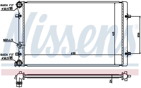 Радиатор охлаждения Nissens 652011