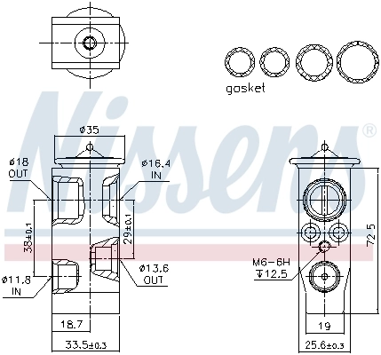 Клапан TRV, кондиционера Nissens 999373