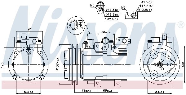 Compressor de aparelho de ar condicionado Nissens 89282 preço, a partir de 221,90 USD