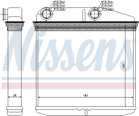 Радиатор отопителя Nissens 71456