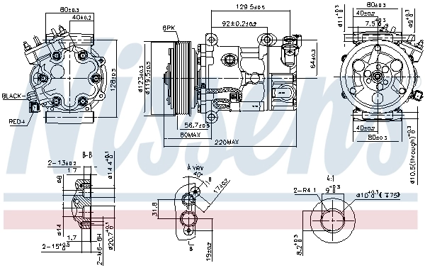Compressor de aparelho de ar condicionado Peugeot 207 WA, WC